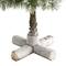 3ft. Pre-Lit Flocked Artificial Christmas Tree Topiary, Warm White LED Lights